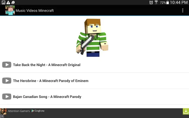 Music Videos Minecraft android App screenshot 1