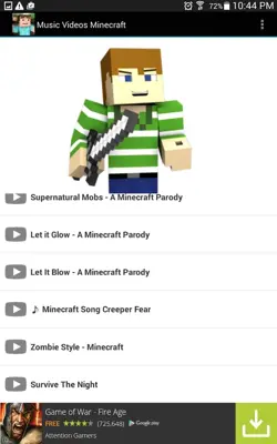 Music Videos Minecraft android App screenshot 2